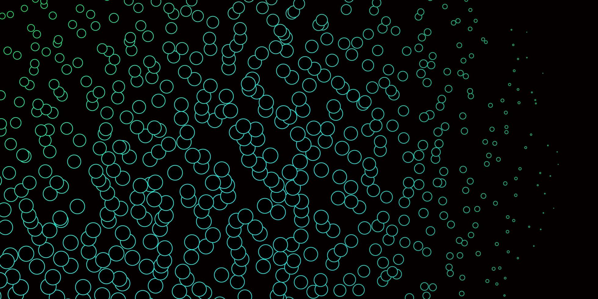 Dark Green vector backdrop with dots.