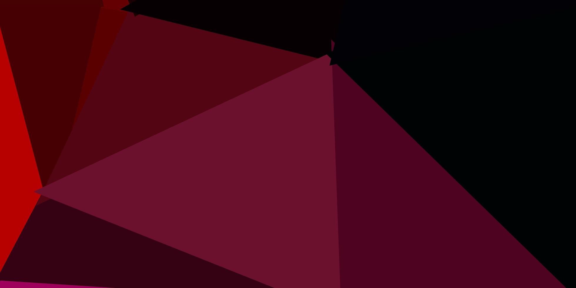 Dark blue, red vector gradient polygon wallpaper.