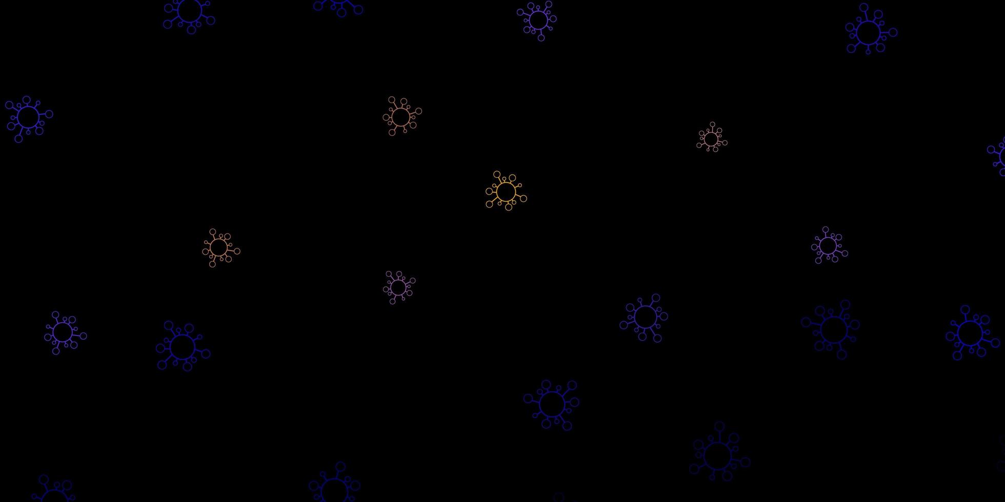 Dark blue, red vector template with flu signs.