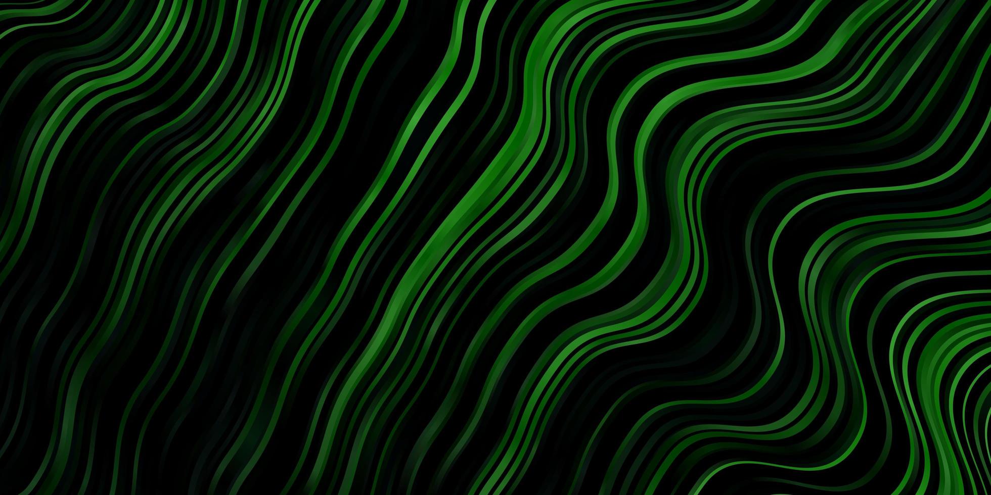 Dark Green vector template with curves.