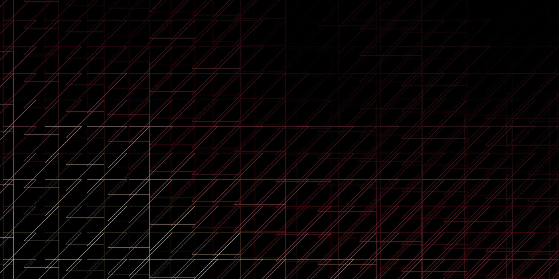 Dark Orange vector background with lines.
