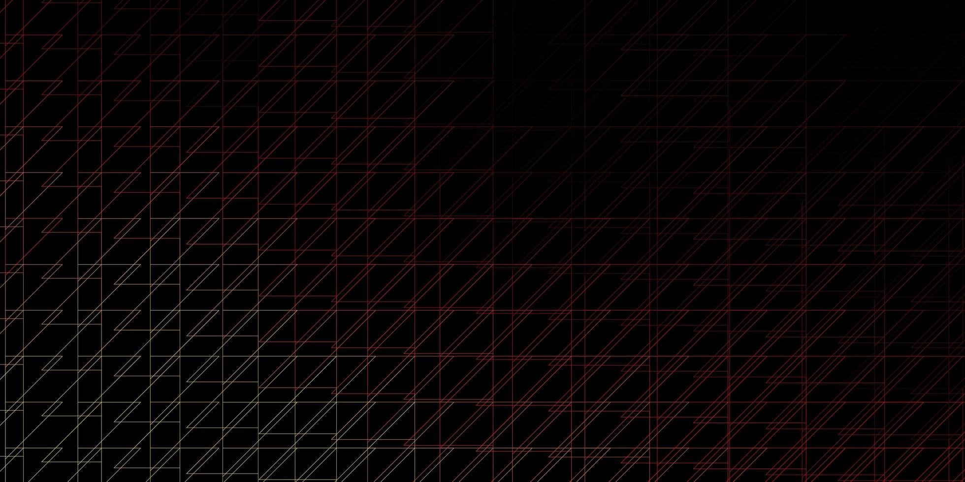 Dark Orange vector background with lines.