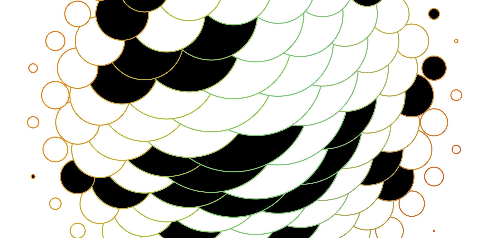 textura de vector verde oscuro, amarillo con círculos.