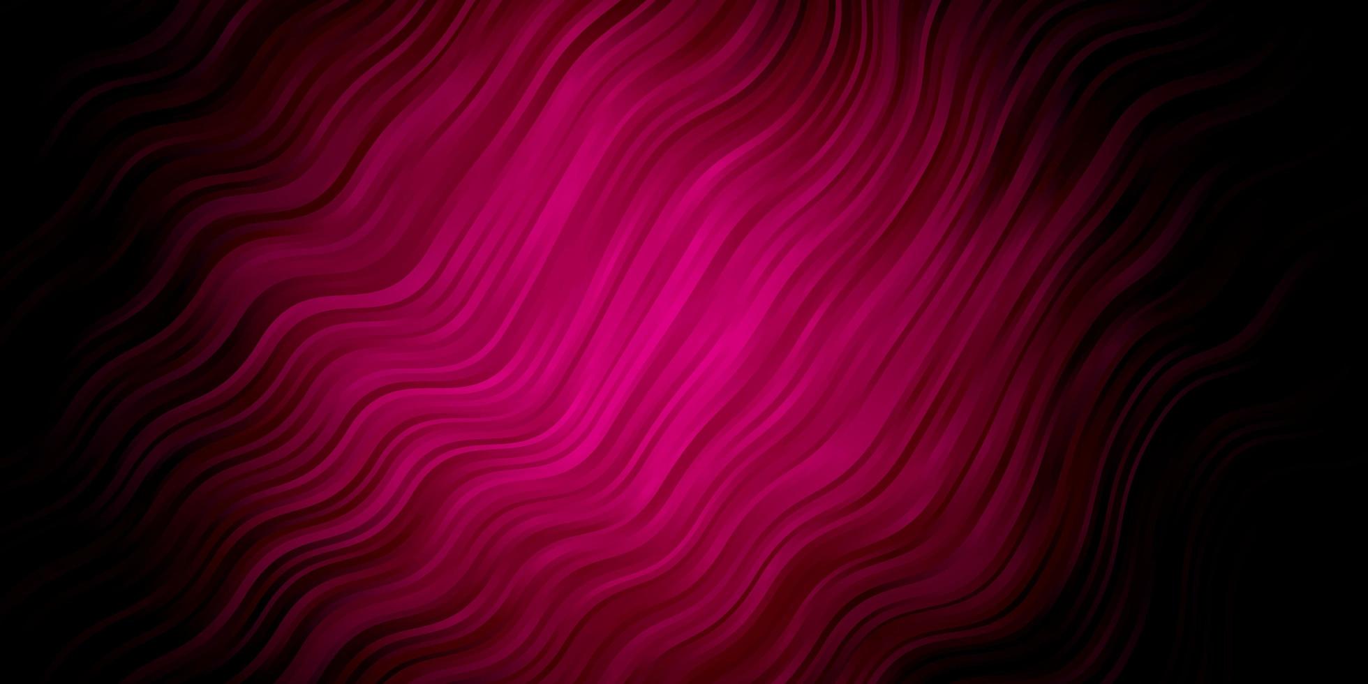 Dark Pink vector template with curved lines.