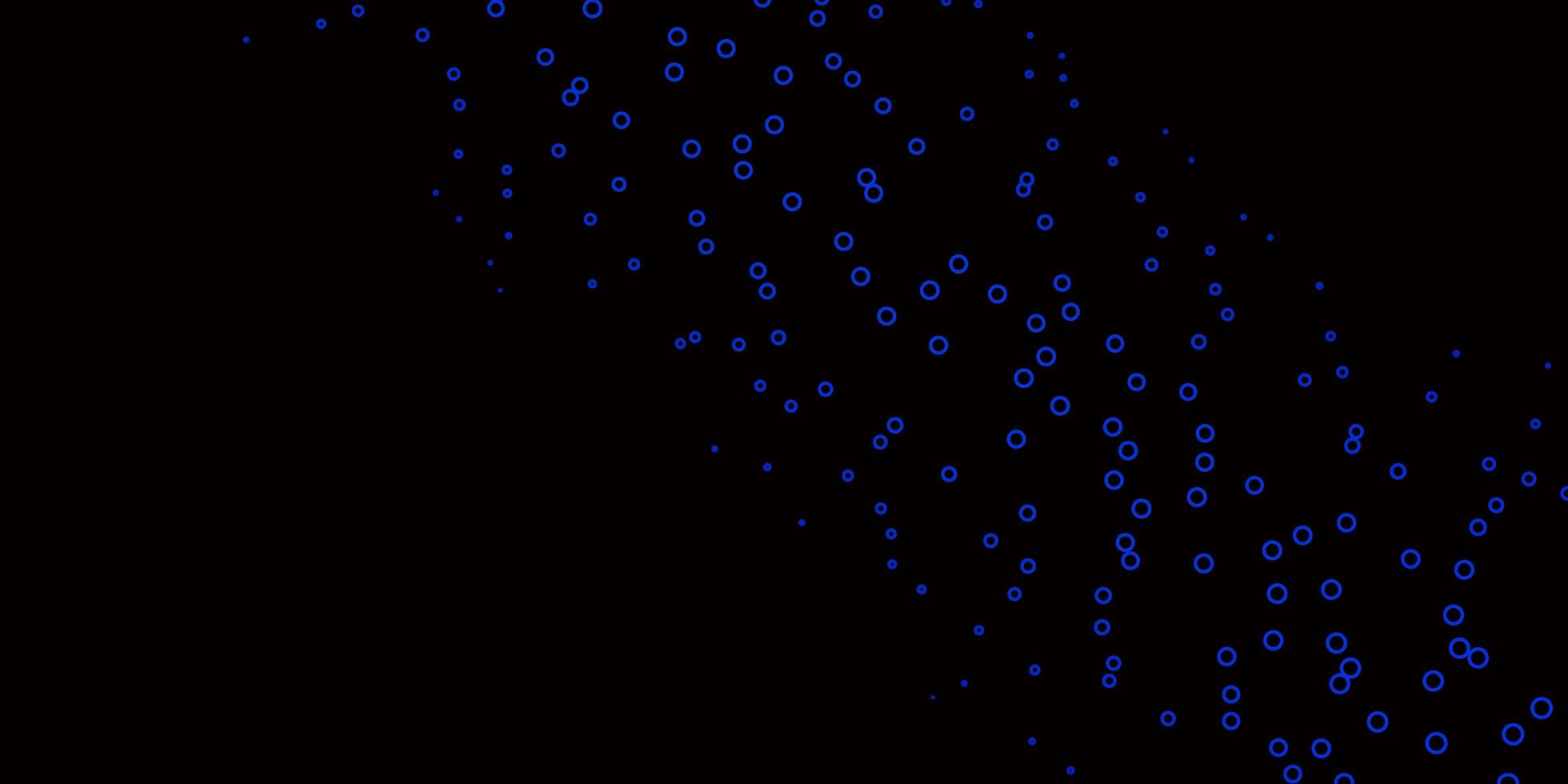 Dark BLUE vector background with circles.