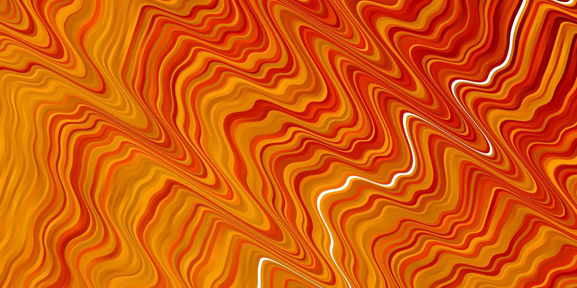 textura de vector naranja claro con líneas torcidas.