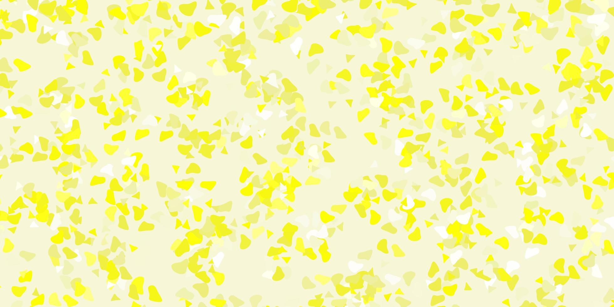 Light yellow vector template with abstract forms.