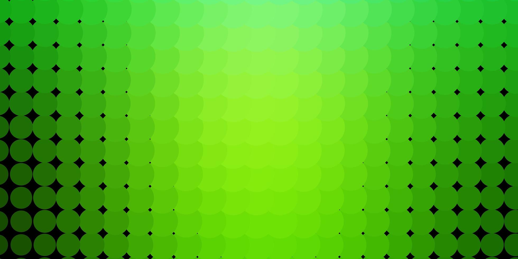 Light Green vector pattern with circles.