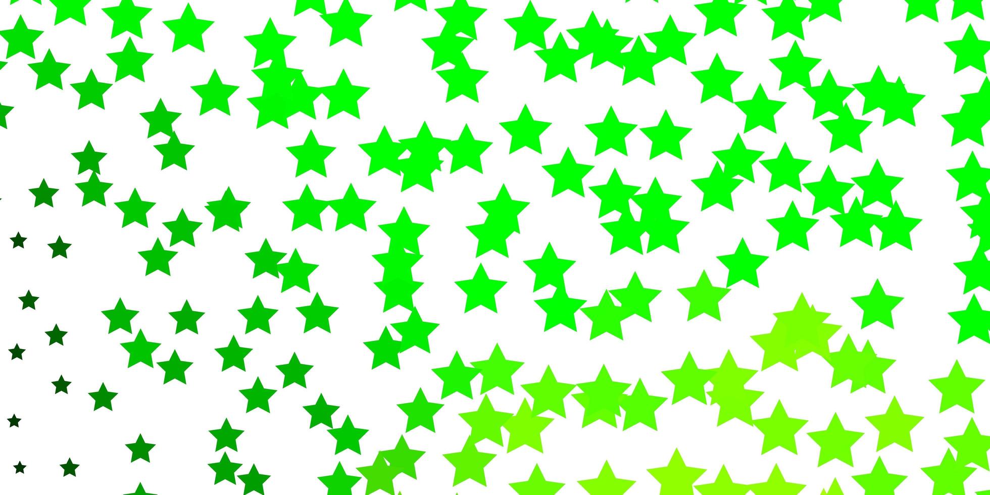 patrón de vector verde claro con estrellas abstractas.