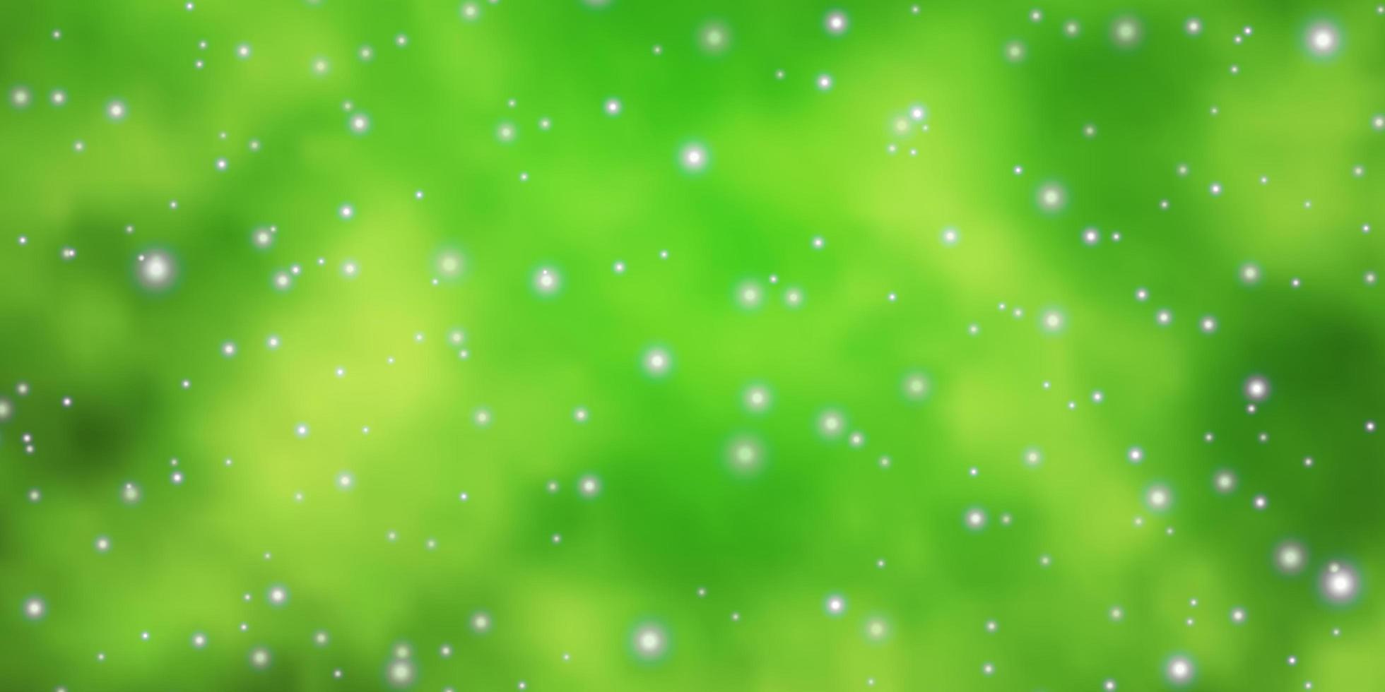 textura de vector verde claro con hermosas estrellas.