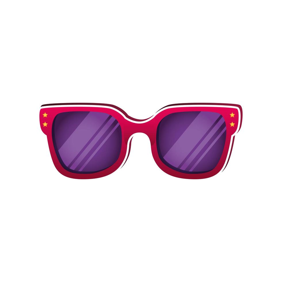 Gafas de sol de verano icono aislado accesorio vector