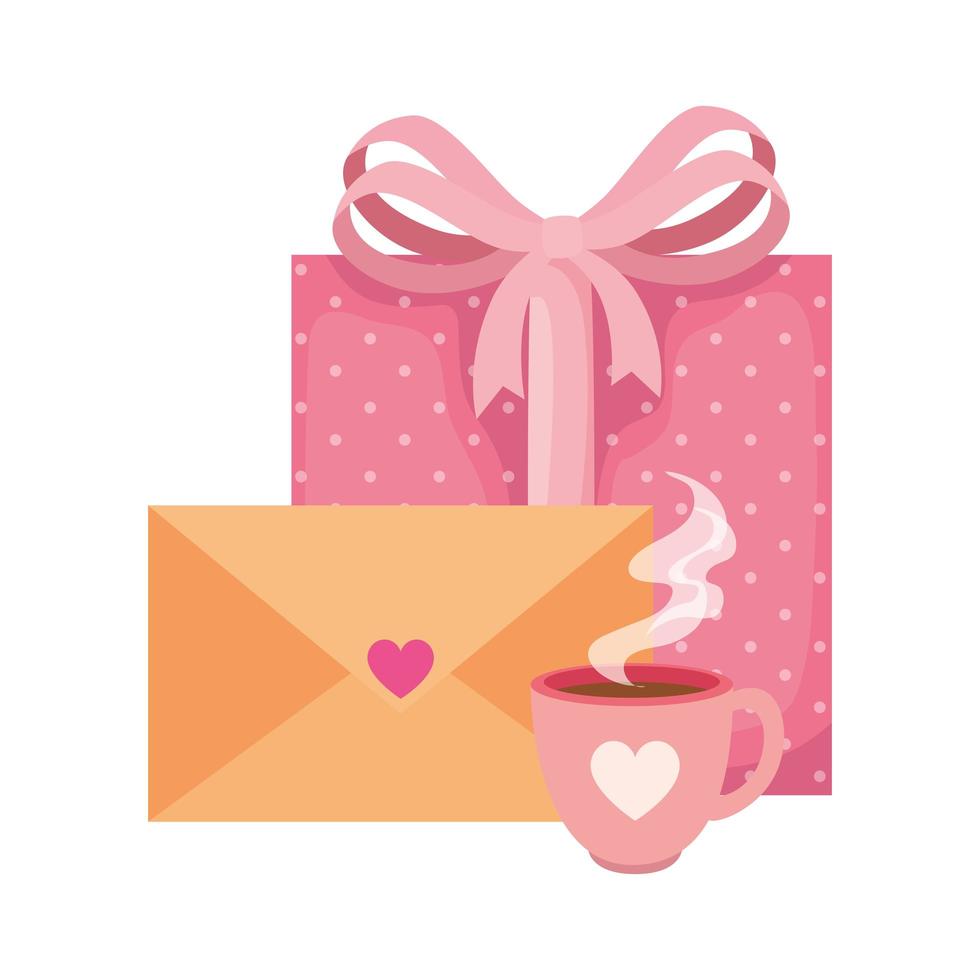 Sobre correo con corazón icono aislado vector