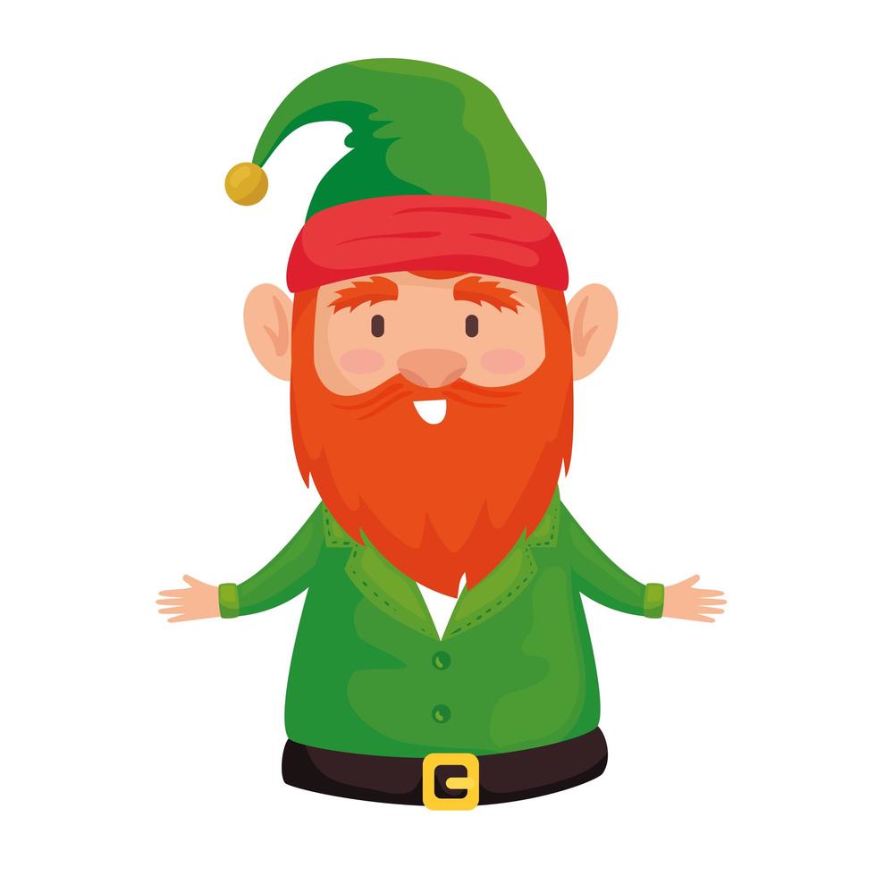 happy merry christmas santa claus helper character vector