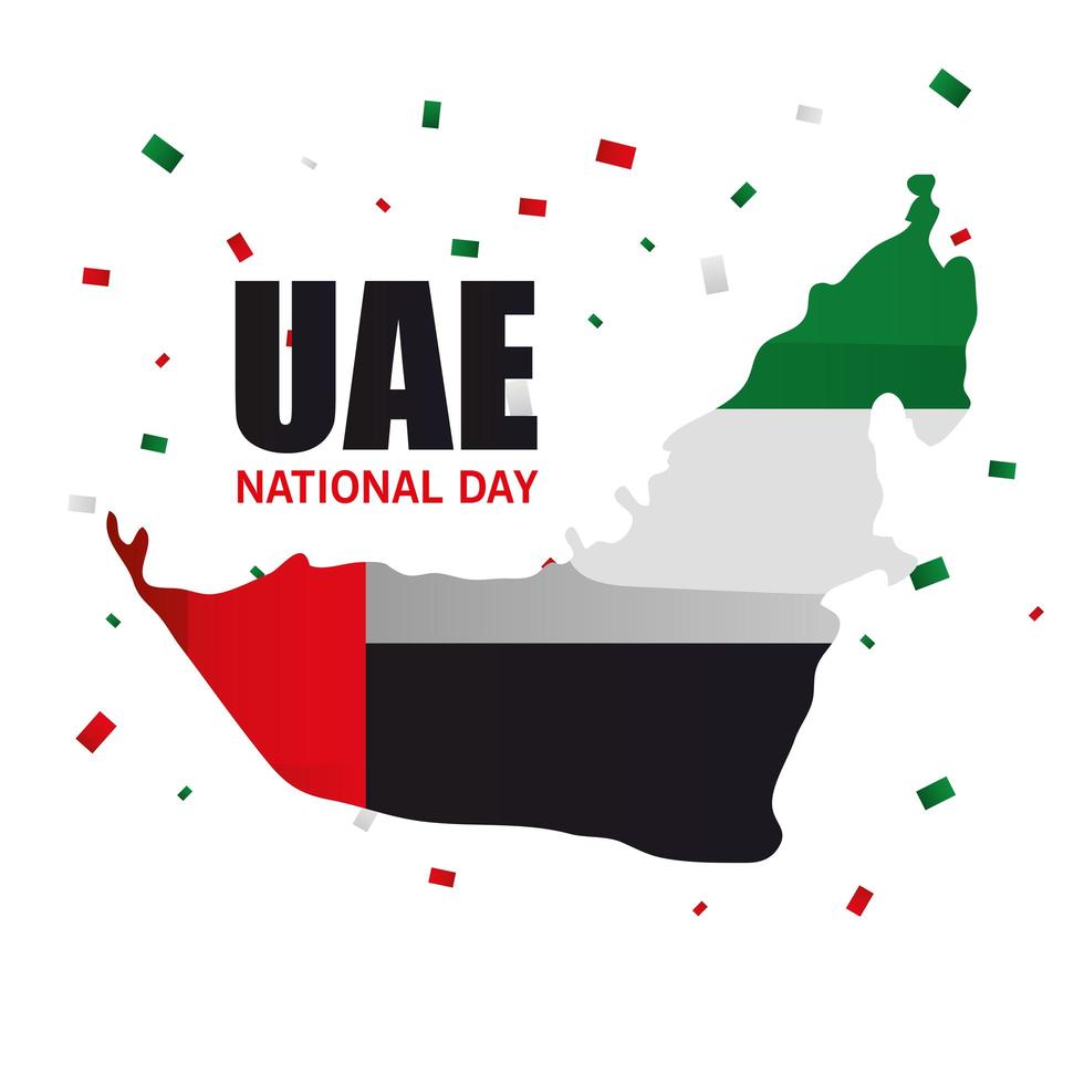 Uae national day map vector design