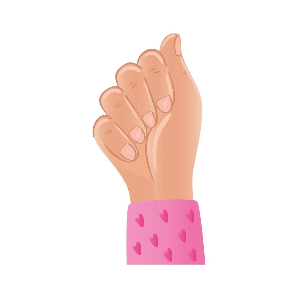 hand human fist isolated icon vector