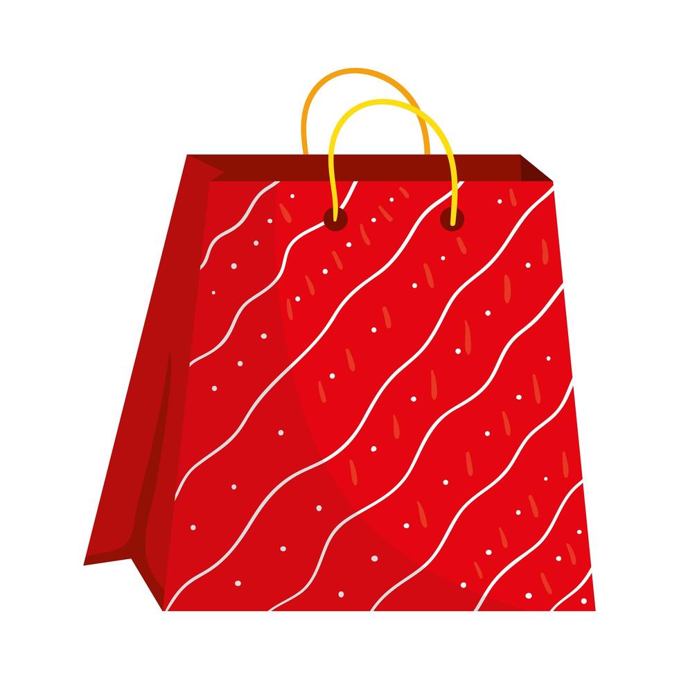 happy merry christmas shopping bag vector