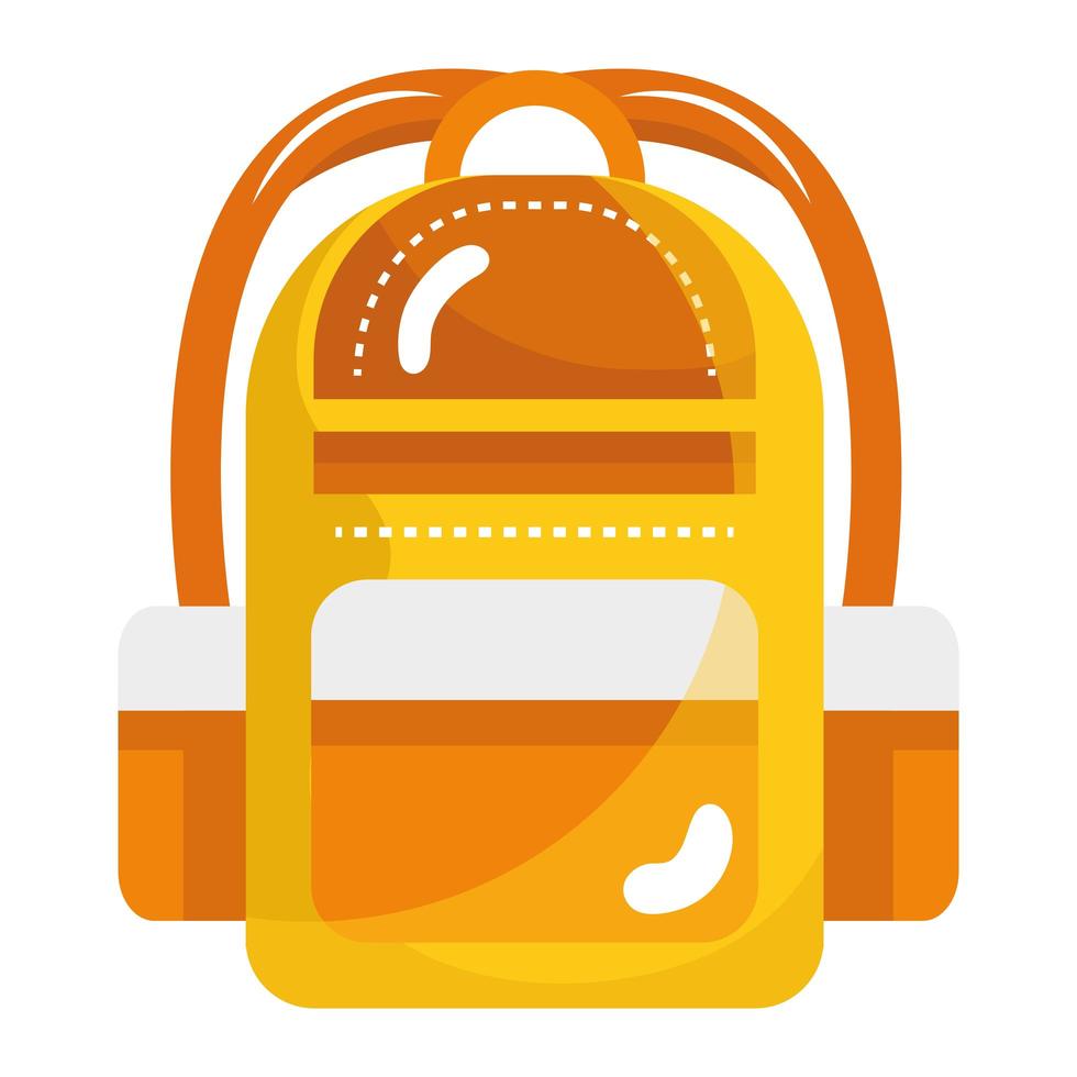 school bag equipment isolated style icon vector