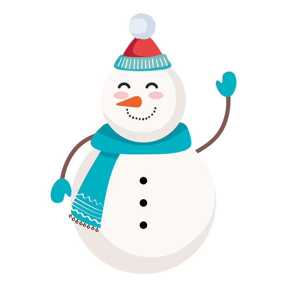 Snowman Cartoon With Merry Christmas Hat Vector Design Download Free Vectors Clipart Graphics Vector Art