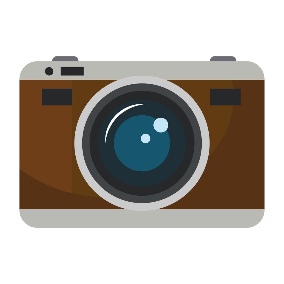 icono de estilo aislado del dispositivo fotográfico de la cámara vector