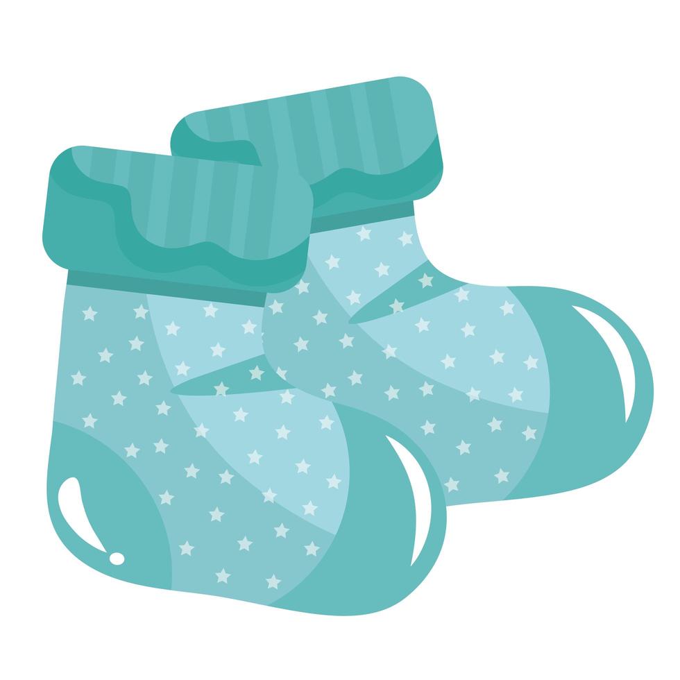 socks baby clothes flat style icon vector