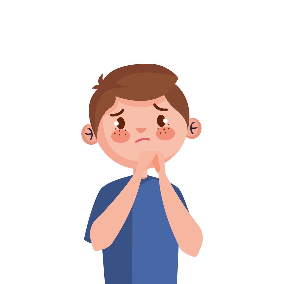 stop bullying and sad boy kid vector design