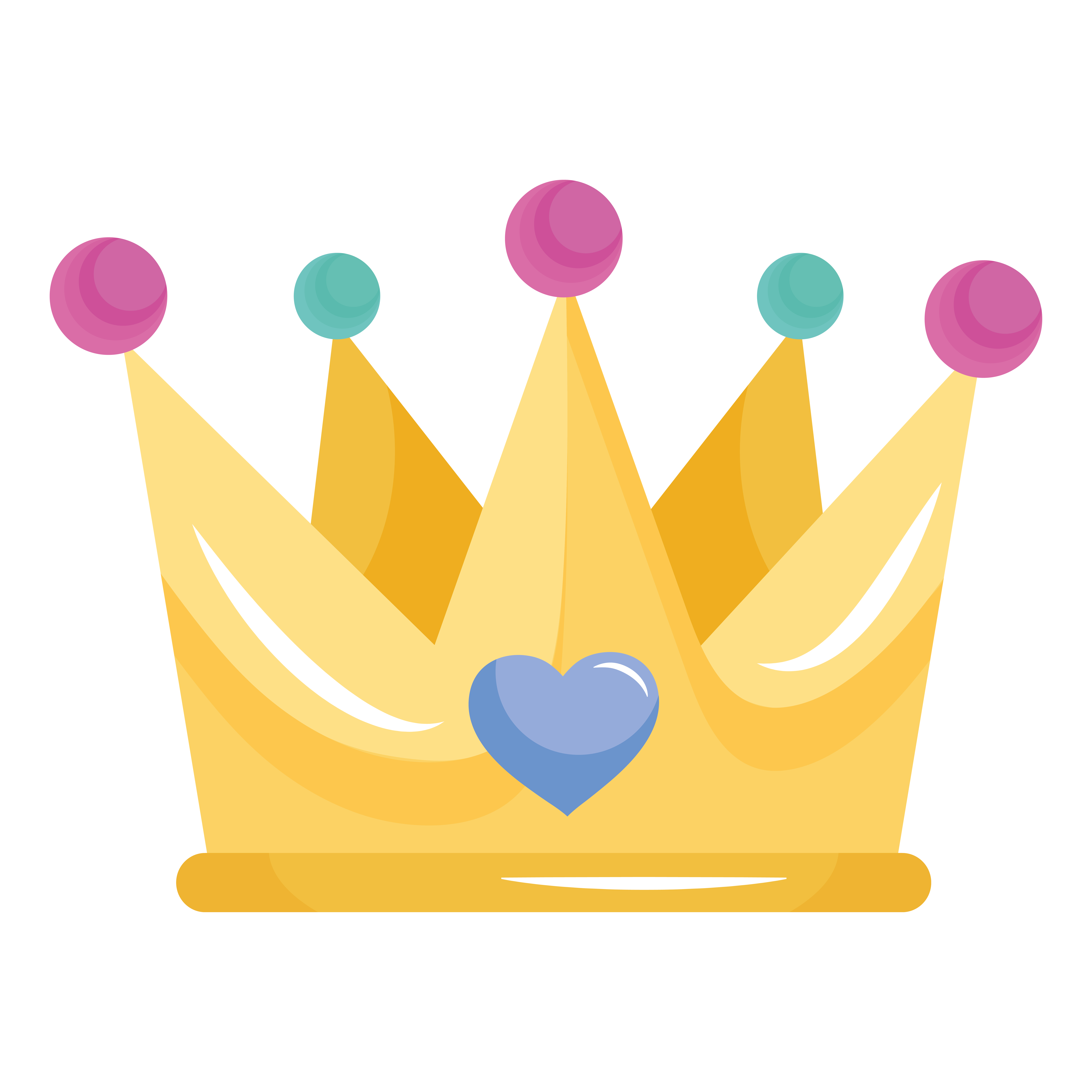 cute queen crown with heart icon 1931847 Vector Art at Vecteezy