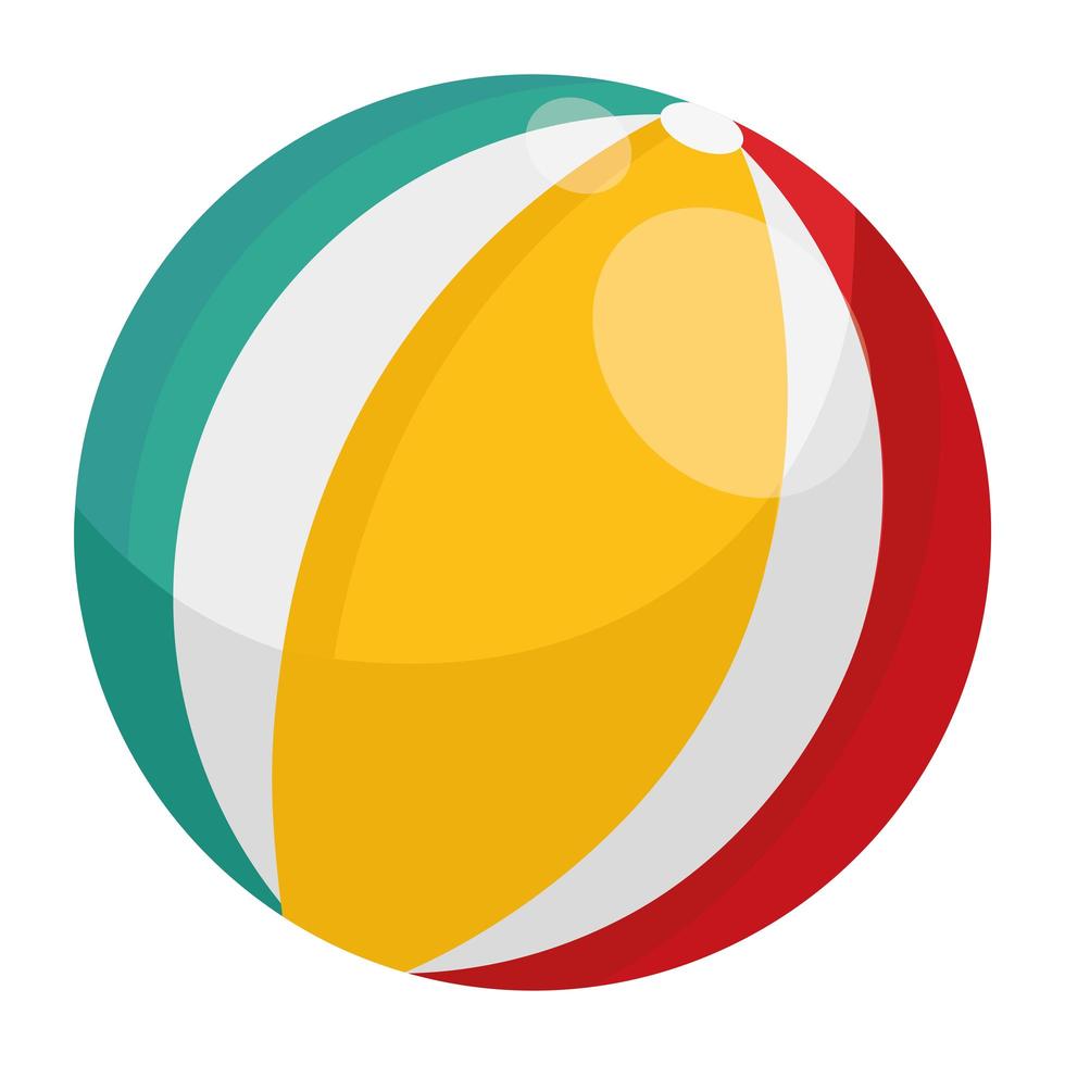 icono de estilo aislado de playa de globo de plástico vector