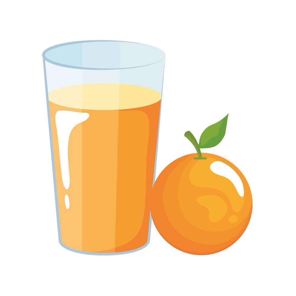 diseño de vector de bebida de jugo de naranja