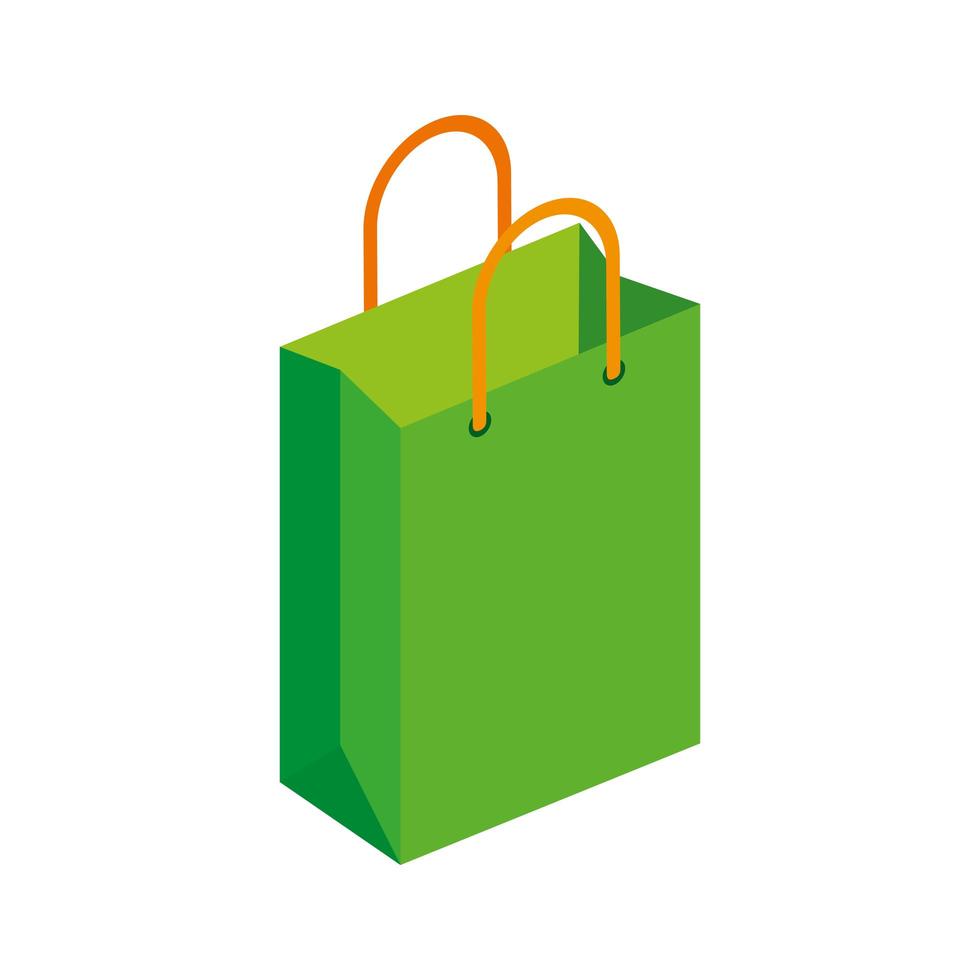 bag paper shopping isolated icon vector