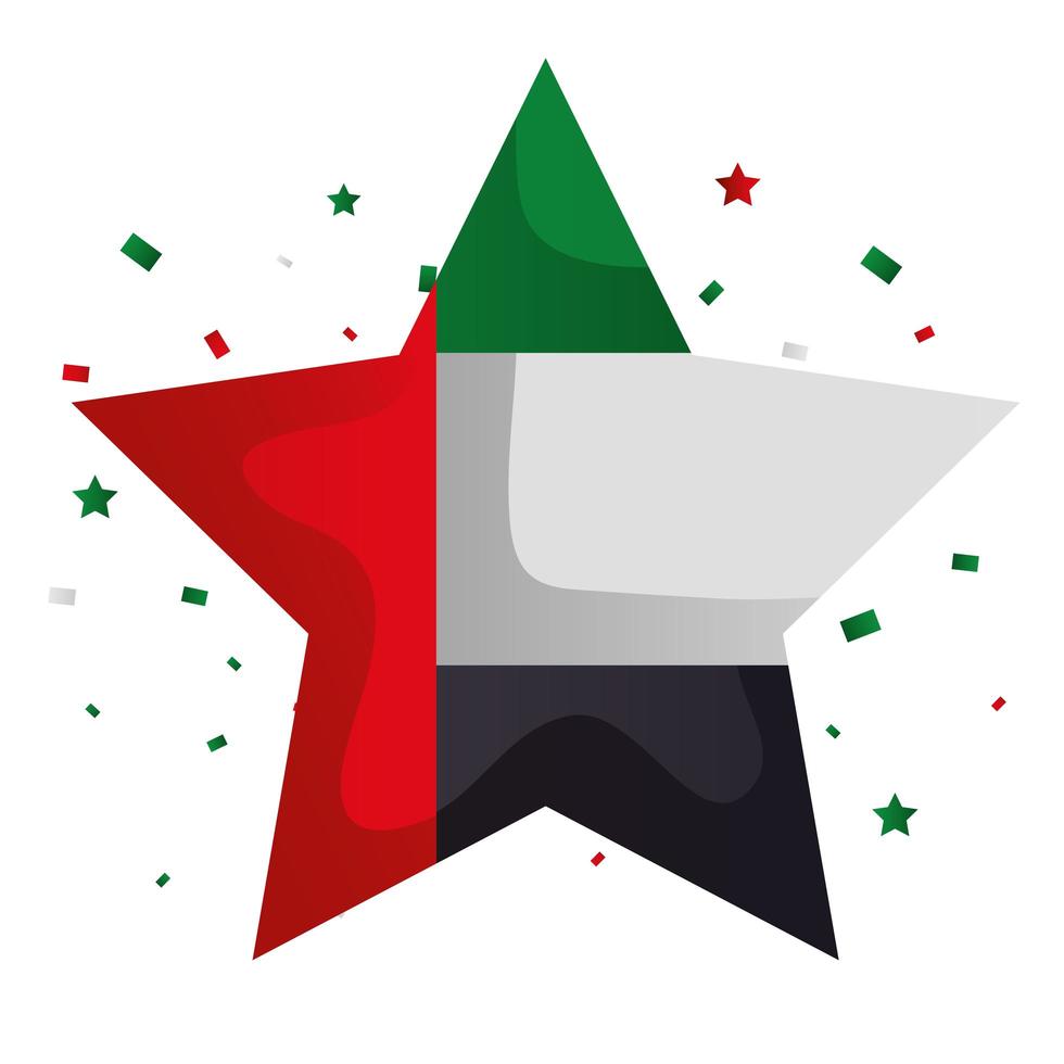 diseño de vector de estrella del día nacional de los emiratos árabes unidos