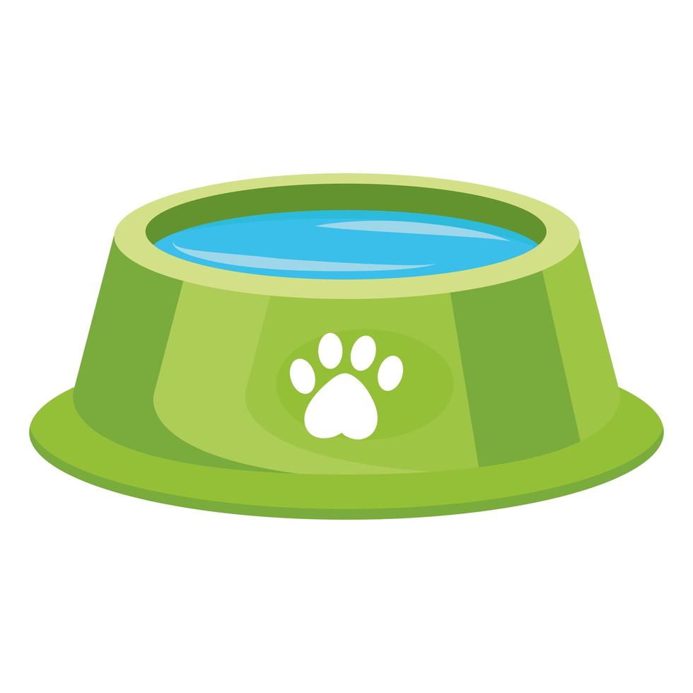 Plato de agua tienda de mascotas icono aislado vector