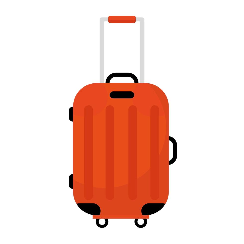 maleta viaje con ruedas icono de estilo aislado vector