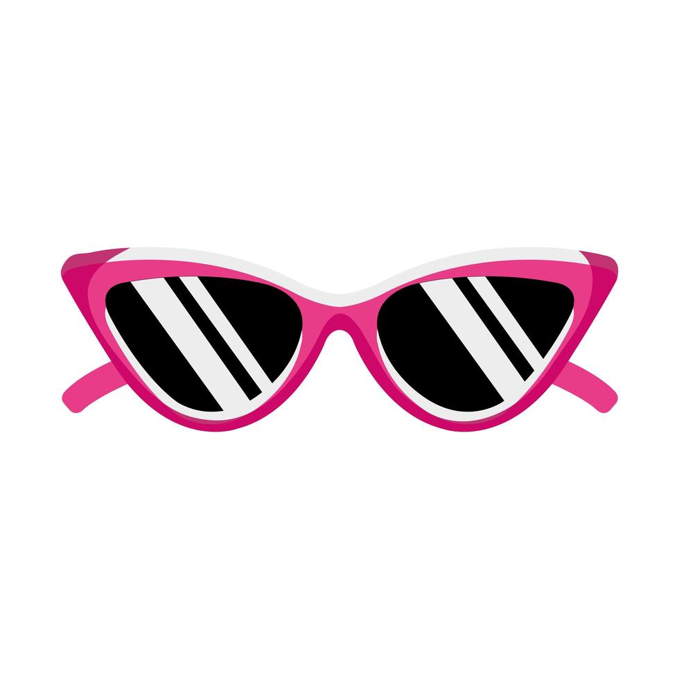 icono de estilo pop art de gafas de sol vector