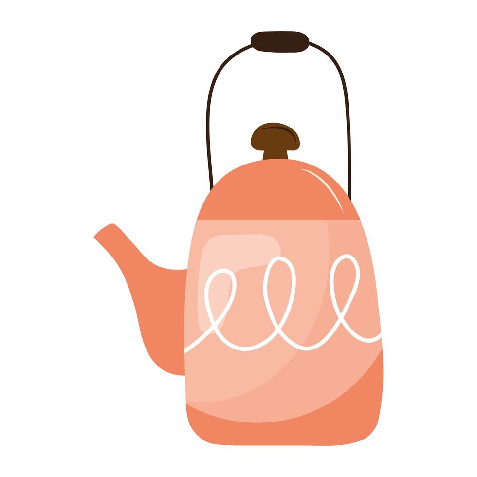 teapot kitchen hygge style icon vector