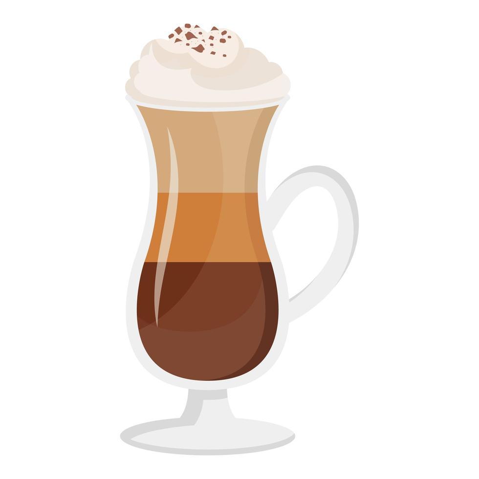 icono de bebida de taza de café helado vector