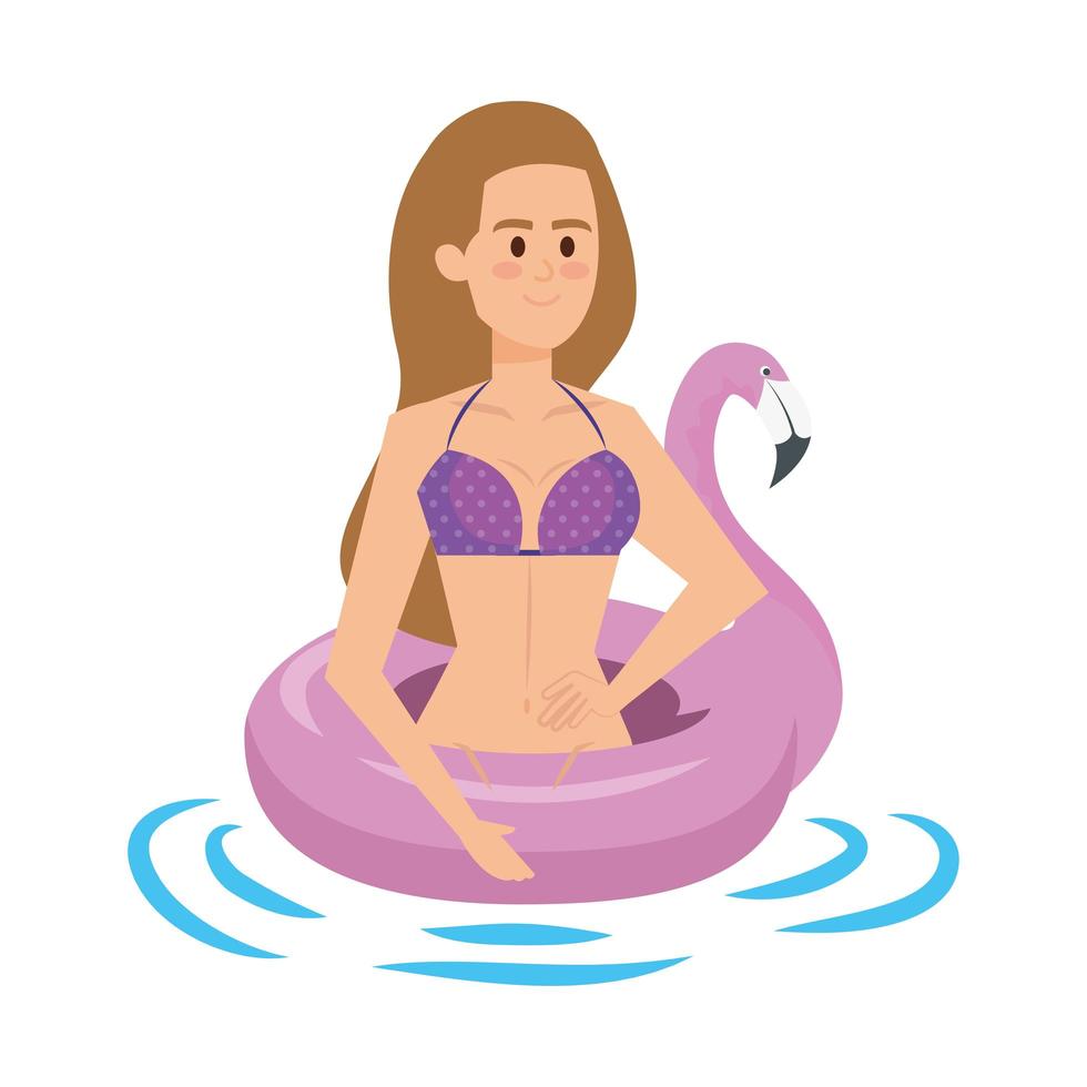 beautiful girl with flemish float character vector