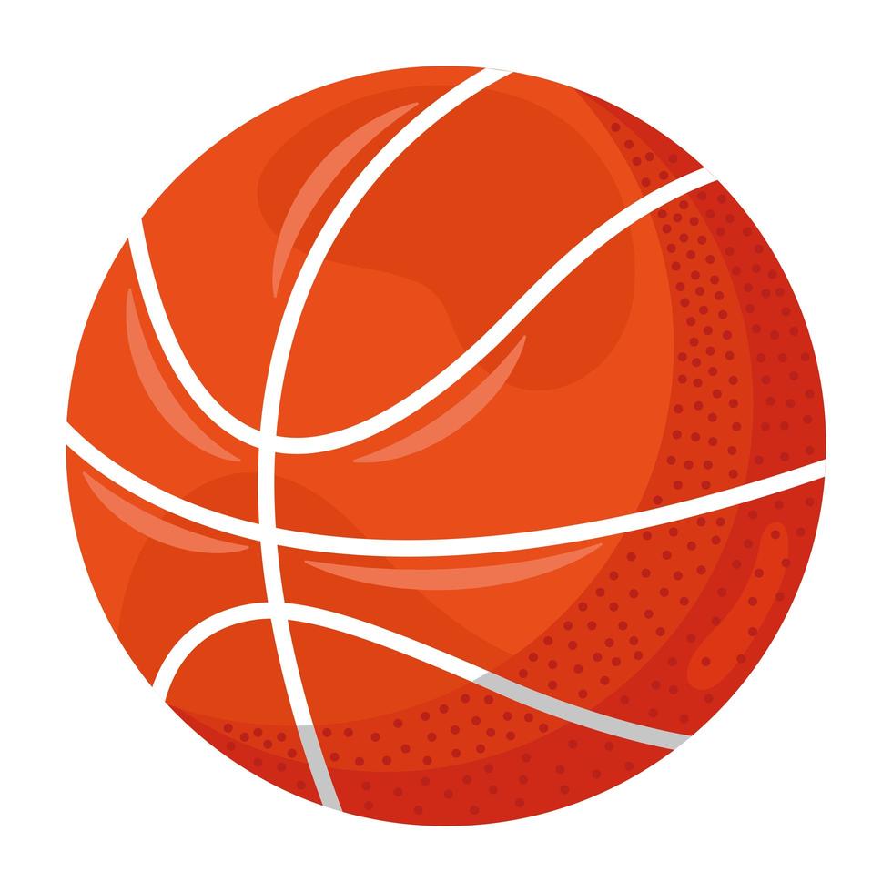 icono de estilo aislado de globo de baloncesto vector