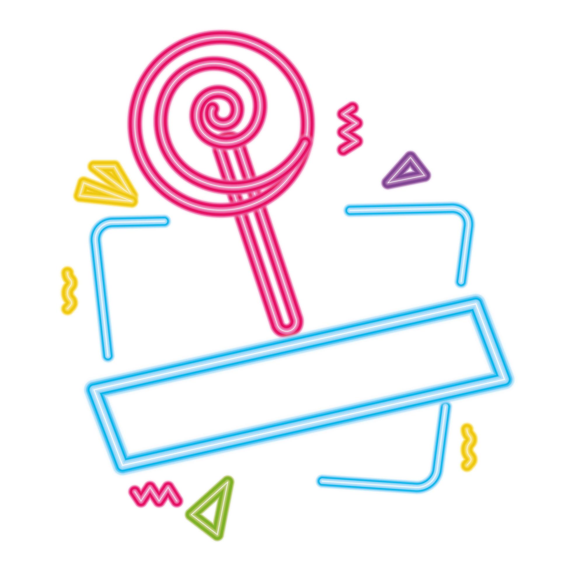 lollipop round retro neon light isolated icon 1932217 Vector Art at