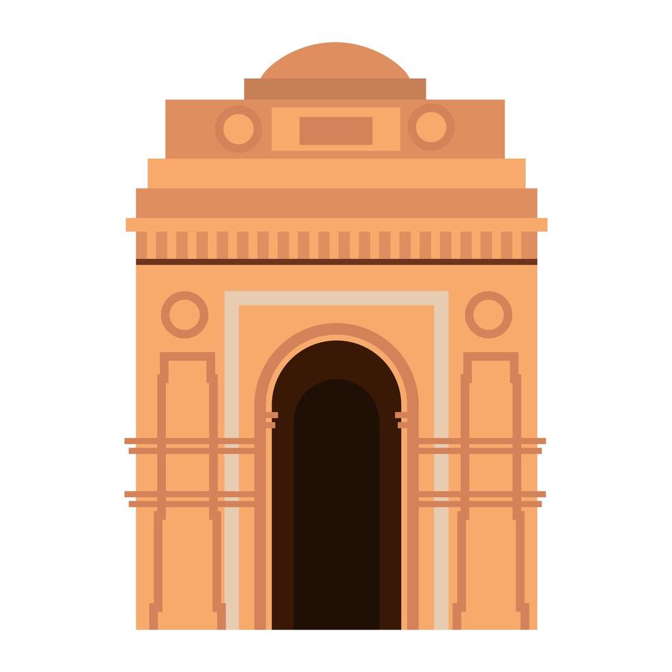 indian gate arch monument icon vector