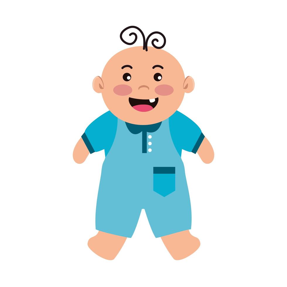 cute little baby boy character vector