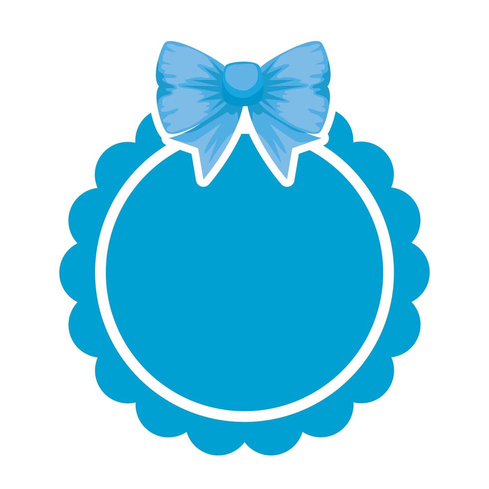 lace with bowtie decorative icon vector