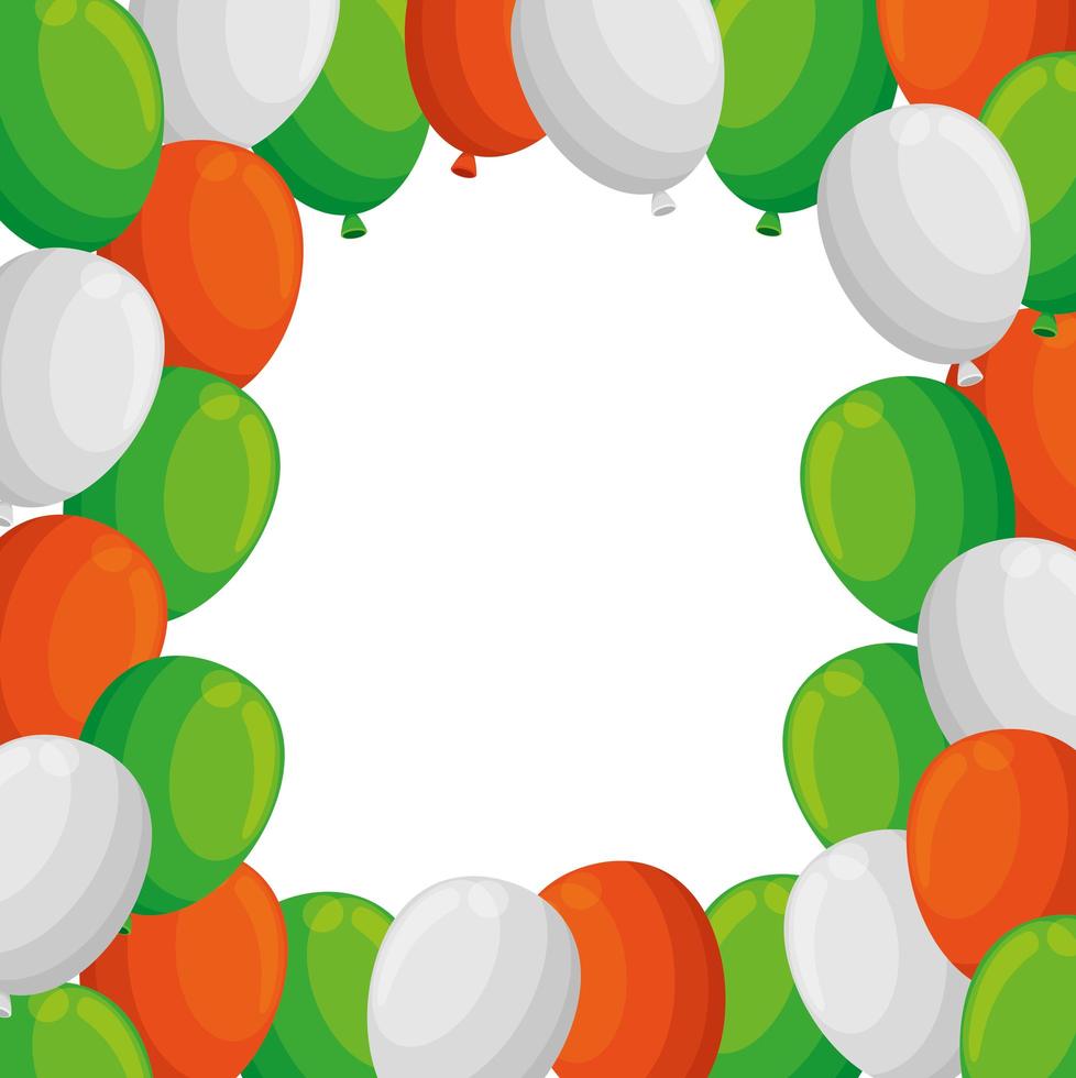 balloons helium floating decorative frame vector