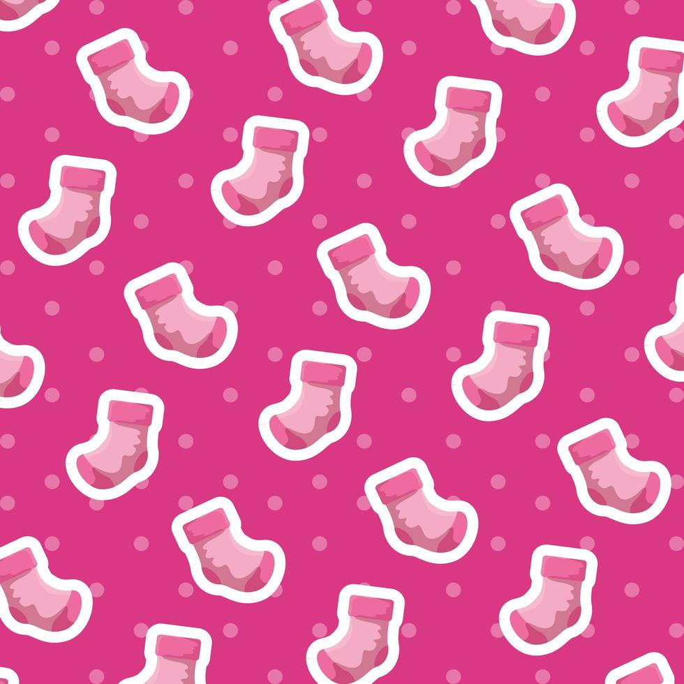baby socks clothes pattern background vector