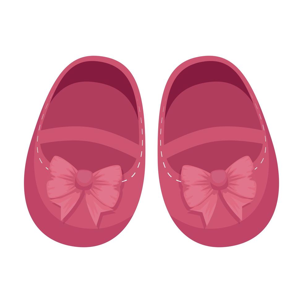 cute little girl shoes icon vector