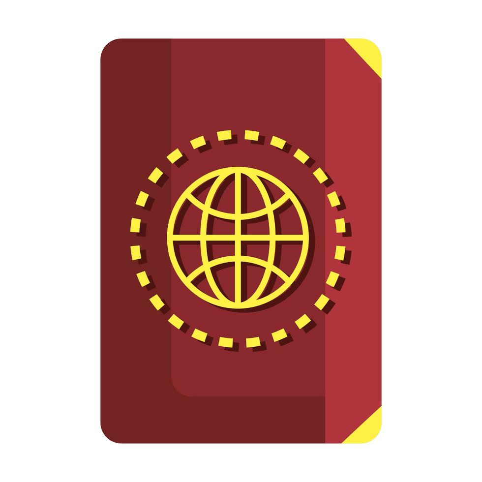 passport id document isolated icon vector