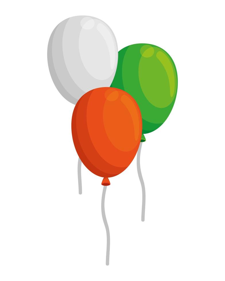 globos helio flotante iconos decorativos vector