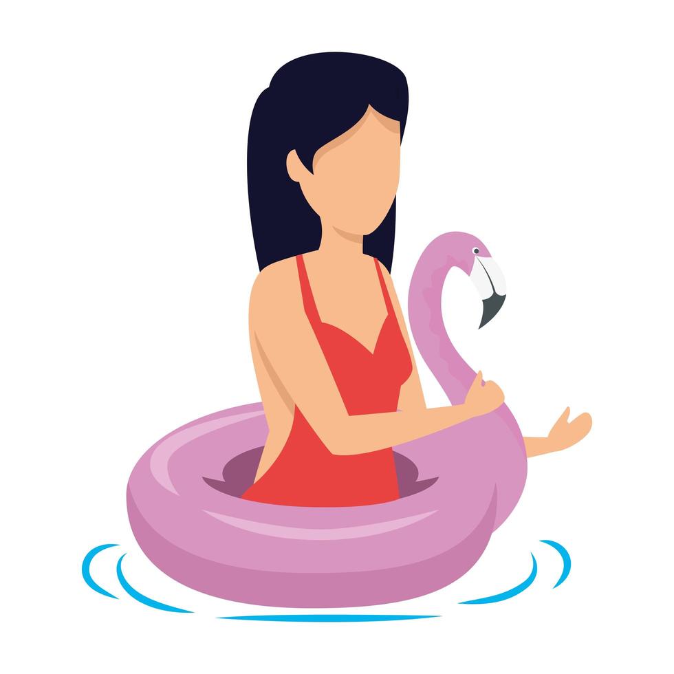 beautiful woman with flemish float vector
