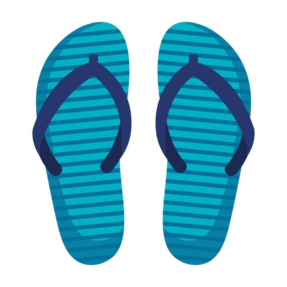 summer flip flops accessories icon vector