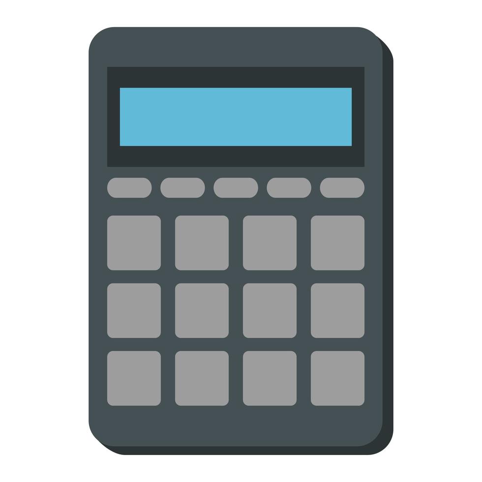 Calculadora matemática icono aislado del dispositivo vector