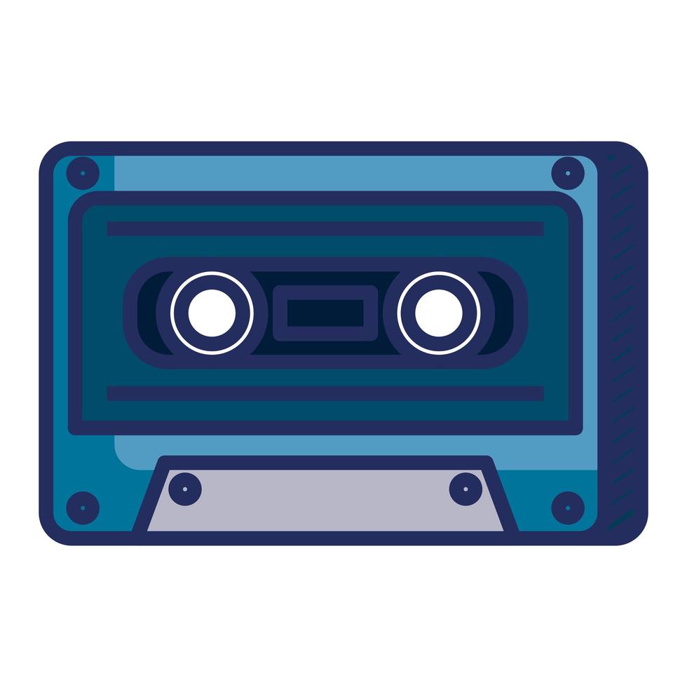 audio cassette record musical icon vector